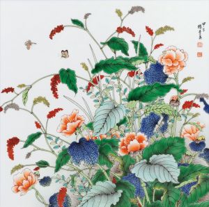Yang Liying œuvre - Des fleurs qui fleurissent comme un morceau de brocart